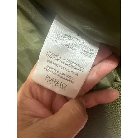 Buffalo David Bitton Kids Green Bomber Jacket with Sherpa Collar Size 5 - Picture 6 of 8